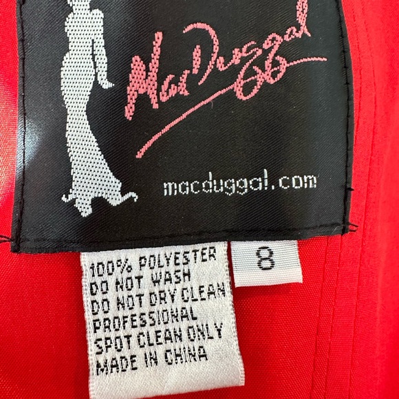 Mac Duggal RED fit-and-flare dress - Picture 7 of 9